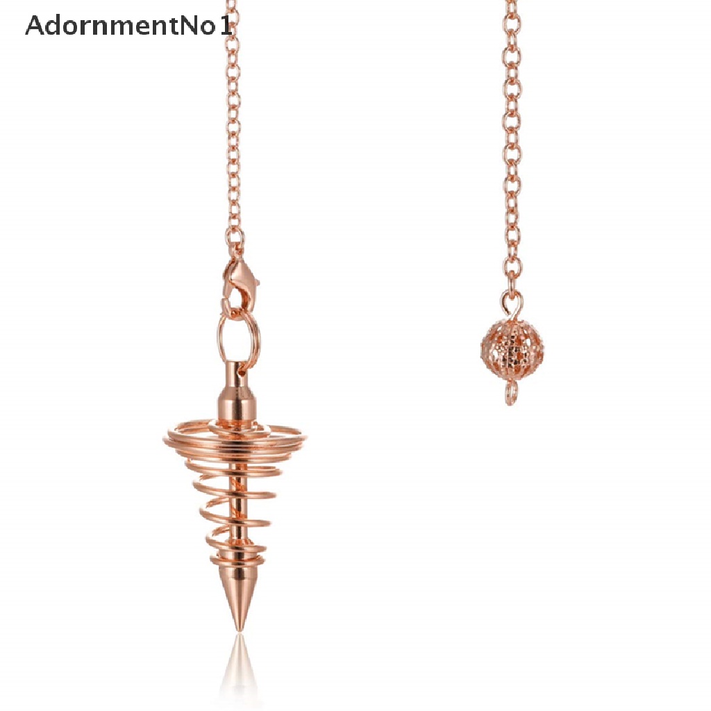 (AdornmentNo1) Pendulum Bentuk Piramida Bahan Metal Untuk Dowsing