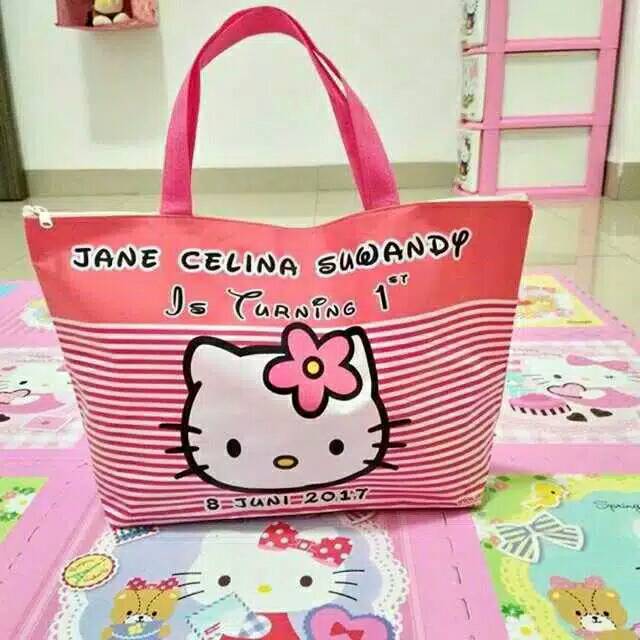

Tas ulang tahun trapesium | retsleting | ukuran 30*25