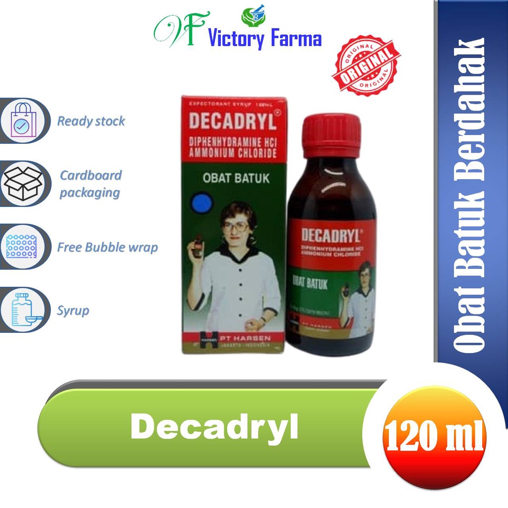 Jual Decadryl Sirup 120 ml/ obat batuk berdahak | Shopee Indonesia
