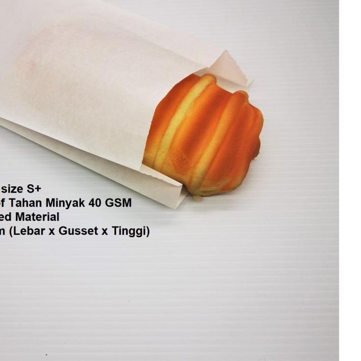 

❂ Kantong Flat Kantong Kertas Putih 11x4x19 (S+) Anti Minyak Greaseproof ➾