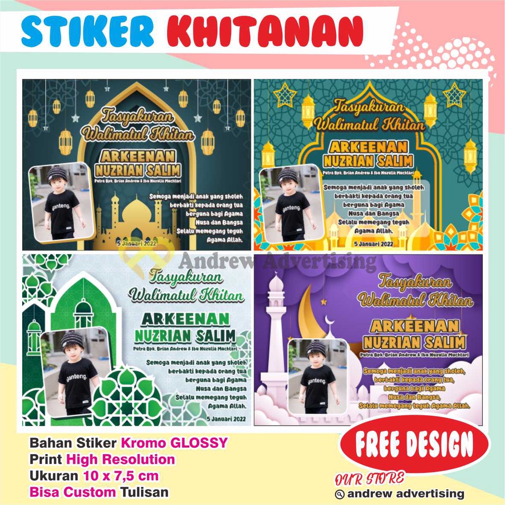 STIKER TASYAKURAN KHITANAN / SUNATAN