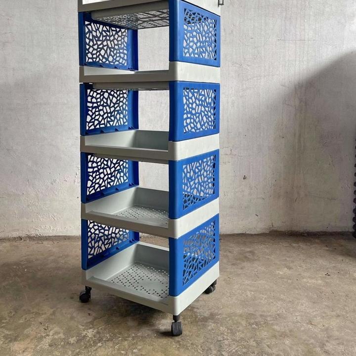 Rak Plastik Susun 5 + Roda !