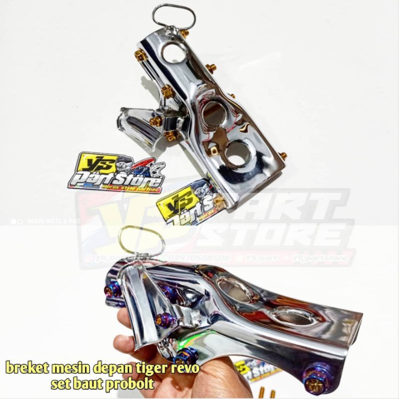 pangkon mesin tiger revo ori chrome set baut probolt thailand