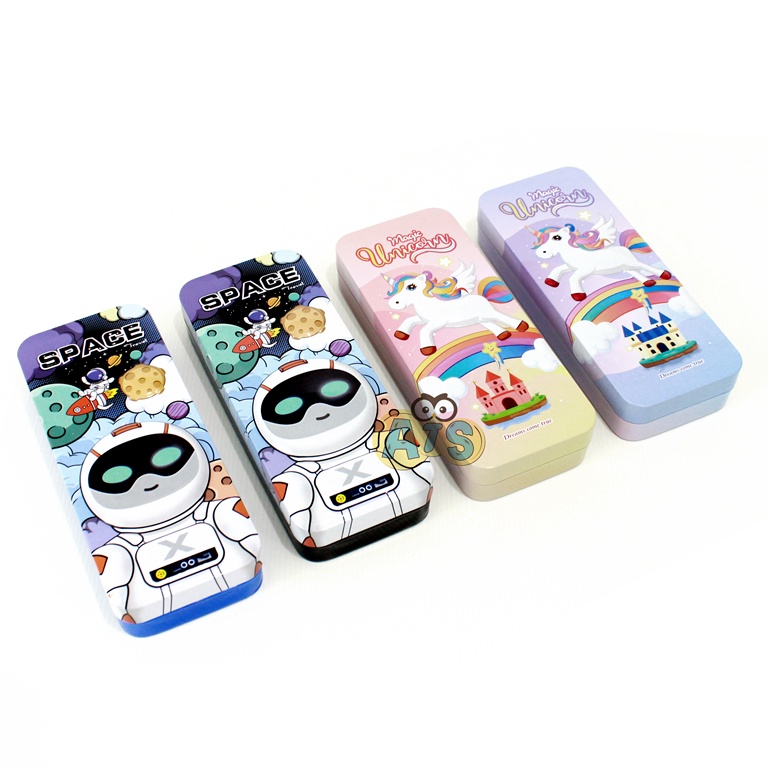 

Kotak Pensil / Tempat Pensil Besi Space & Unicorn