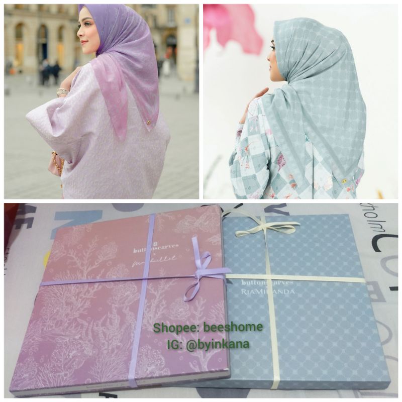 El mar minorca pinky sky buttonscarves + xanadu monogram ice buttonscarves