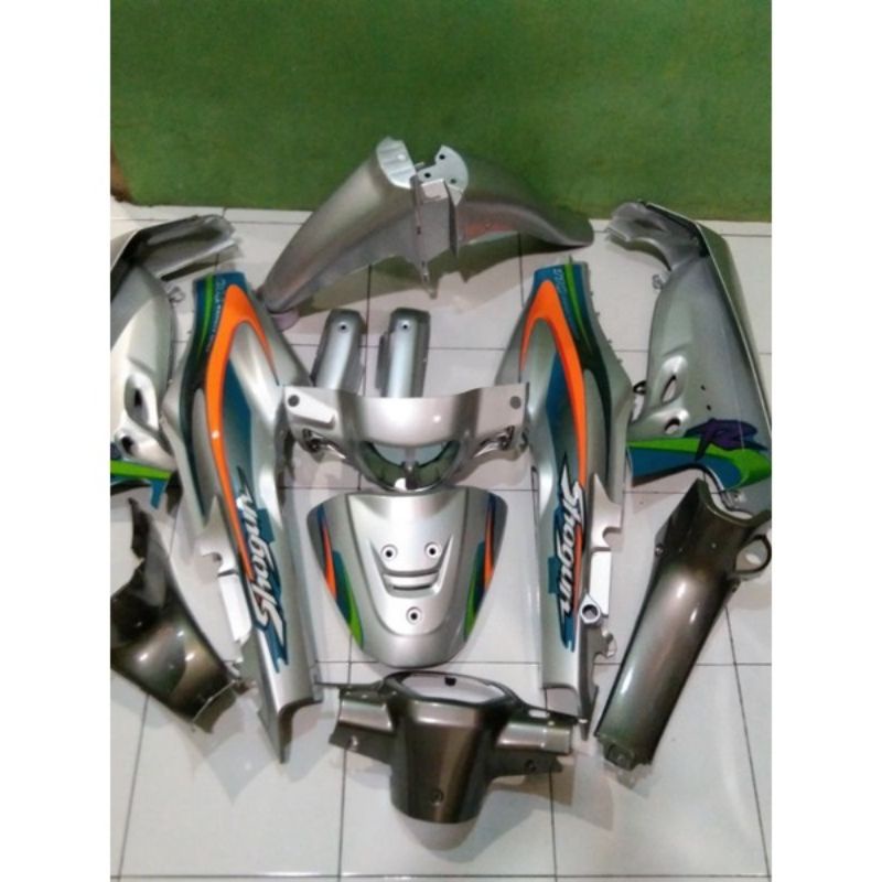 Fullset body halus Shogun 110 new  warna Hijau tosca