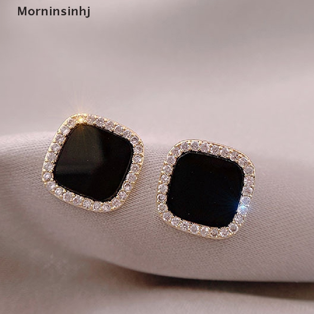 Mornin Cubic Zirconia Anting Kristal Berlian Imitasi Ear Studs Earrings Perhiasan Pernikahan id