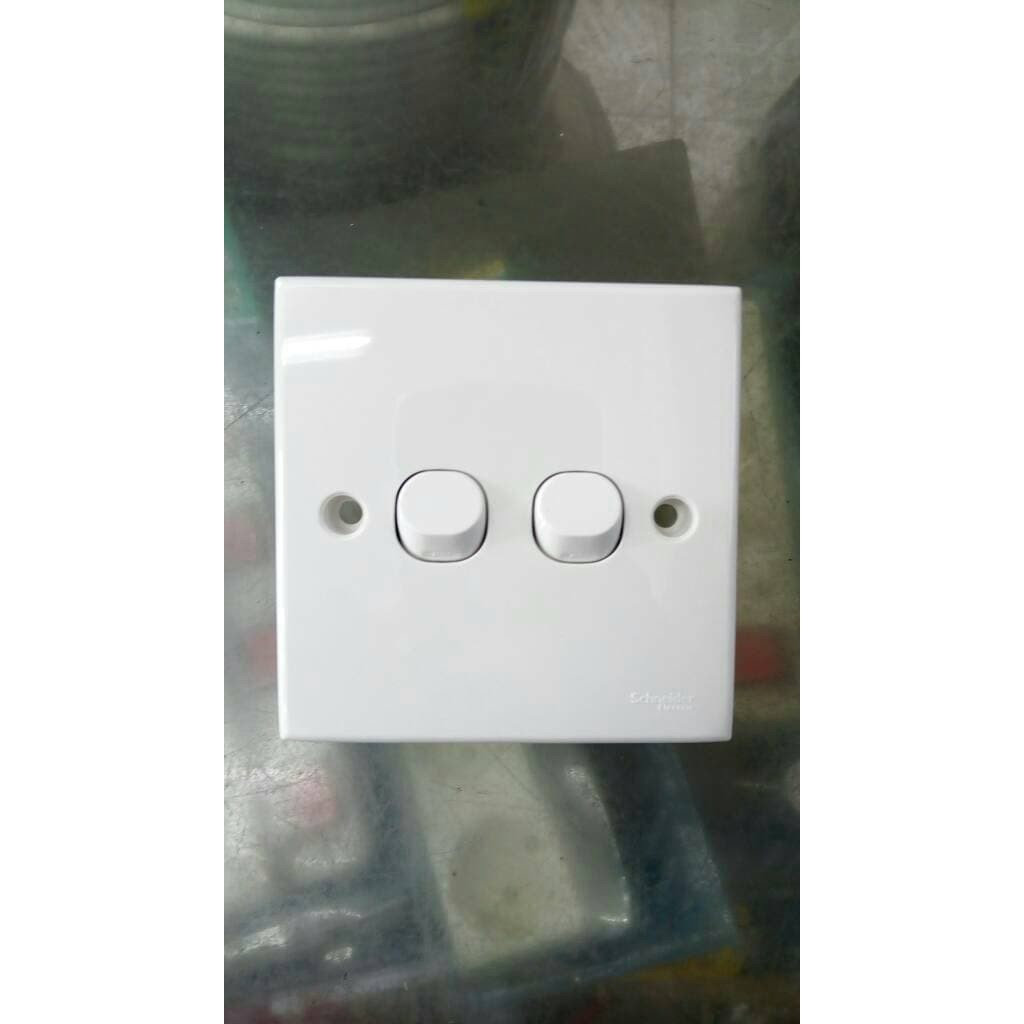 Saklar Broco - Saklar - Perlengkapan Listrik Saklar Seri / Saklar 2 Gang Schneider (Clipsal) Type