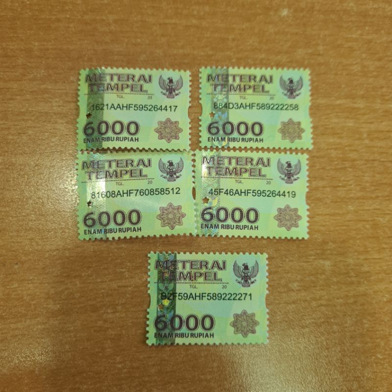 Materai 6000 tahun 2016 - 2020 ORIGINAL