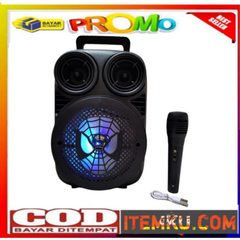 cod speaker bluetooth bass 6,5 inci 3381 bonus mic /// speaker wireless aktip bonus mic wireless 8,5