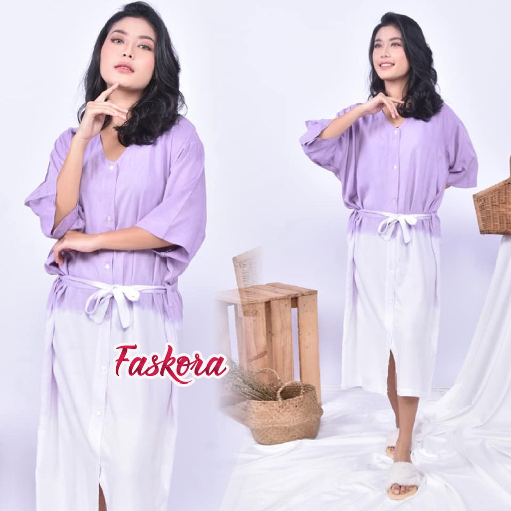 Dress Kimono Bali Panjang Gradasi / Dress Wanita Casual Dress Party Dress / Kimono Dress Tie dye