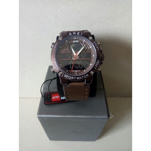 JAM TANGAN KULIT REI SHEFFIELD | JAM TANGAN KULIT REI DUAL TIME