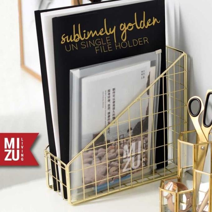 

COD SUBLIMELY GOLDEN UN SINGLE WIRE Magazine File Stand Holder Box Emas A4 PROMOKode 5151