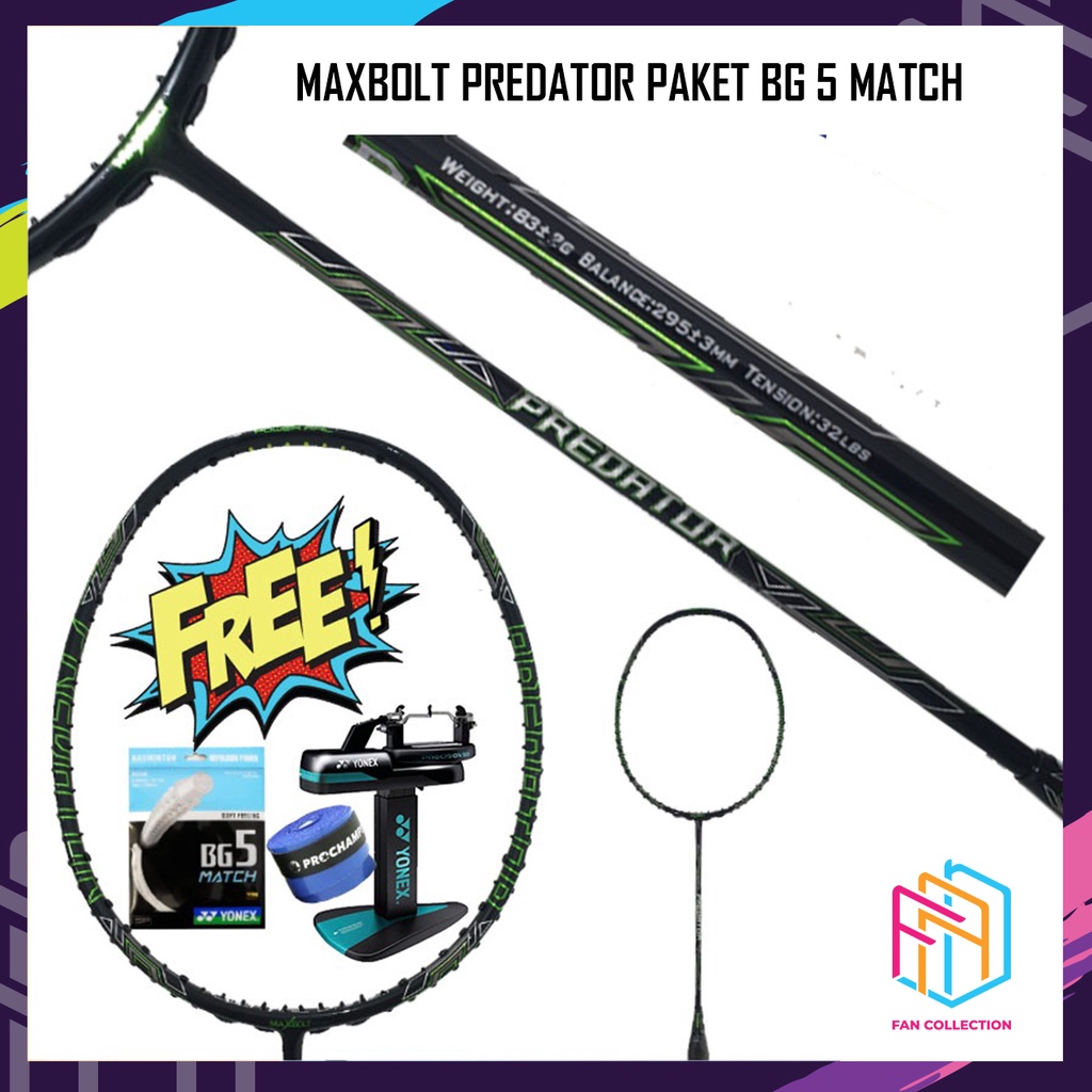 NEW MAXBOLT PREDATOR RAKET BADMINTON ORIGINAL