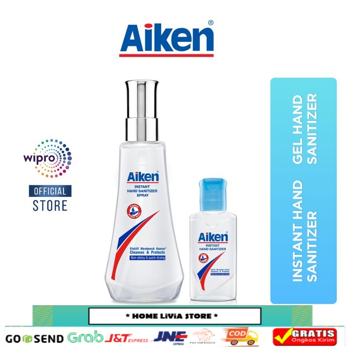 Aiken Instant Hand Sanitizer Spray 120 mL + Aiken Instant Hand Sanitizer 50 mL