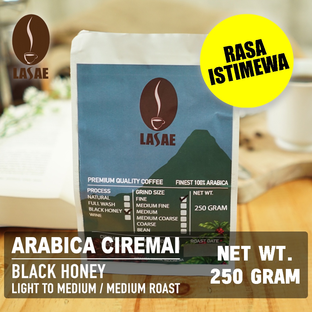

Kopi Lasae Black Honey 250 Gram - Arabica Coffee Ciremai