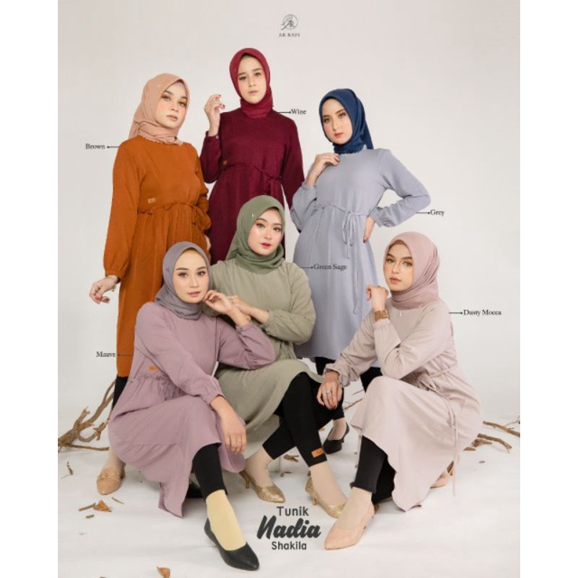 atasan tunik arrafi nadia tunik arrafi ori cantik trandy best seller terbaru new terlaris