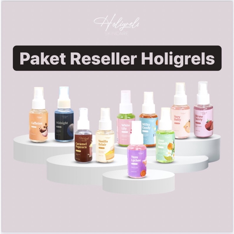 Holigrels Skincare - Paket Grosir 50pcs Bodymist Holigrels untuk Reseller