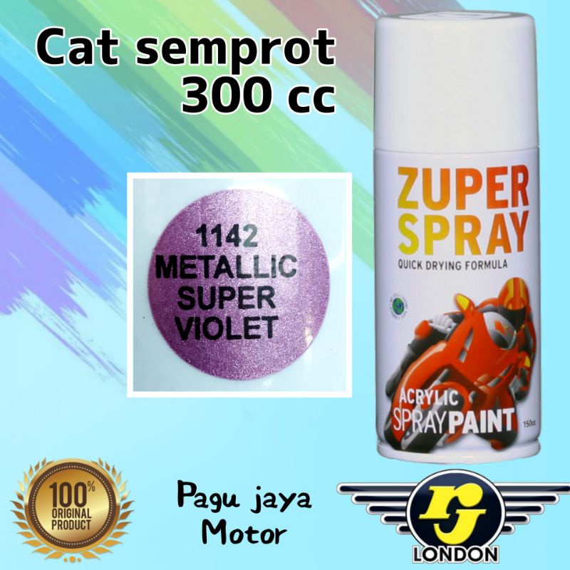 cat semprot metallic metalik super violet 300cc zuper spray pilok pilox pylox