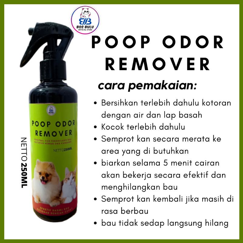 poop odor remover spray penghilang bau kotoran amonia hewan kandang 250ml