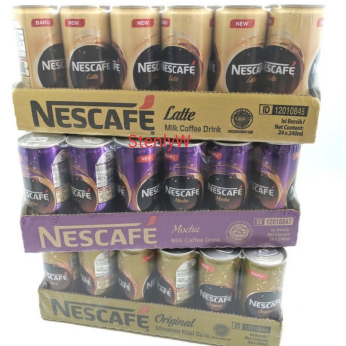 

Nescafe Can Nescafe Kaleng 240ml Original Latte Moca 1 Dus 24Pcs - Original