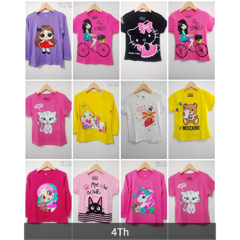Baju anak perempuan 4 Tahun Tshirt anak Kaos anak murah Baju anak perempuan 4 Tahun Tshirt anak Kaos anak murah