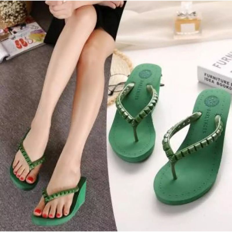 Sandal wedges Wanita Piramid Bk55