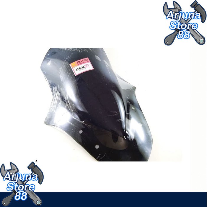 Visor Aerox 155 Hitam Transparan Model Hiu Panjang Windshield