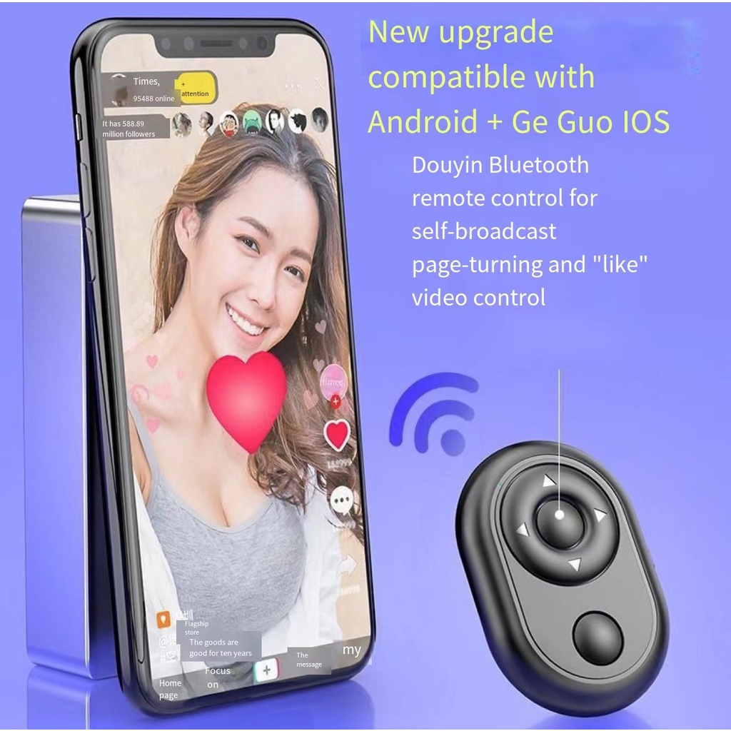 REMOTE SCROLL TIKTOK SHUTTER CAMERA BLUETOOTH/REMOTE SELFIE HANDPHONE