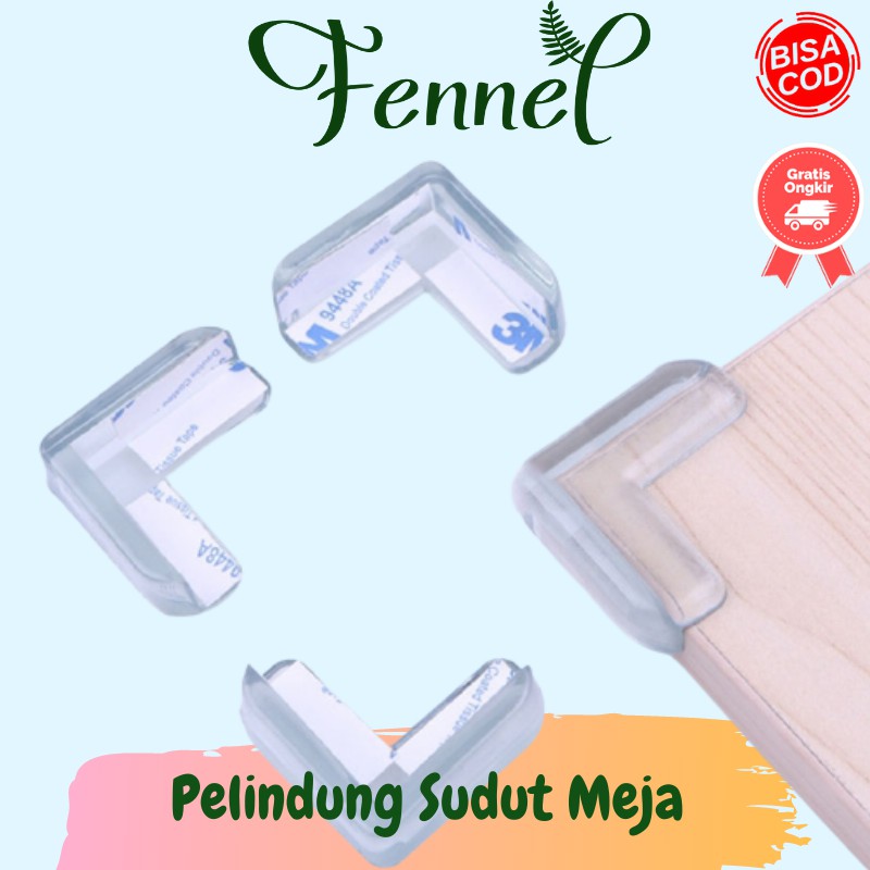 Pelindung Sudut Meja Silikon 10 pcs