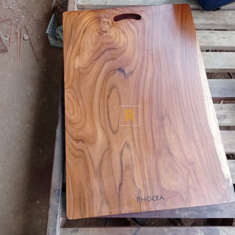 Talenan Kayu Jati Besar 60 x 40 x 2,8cm