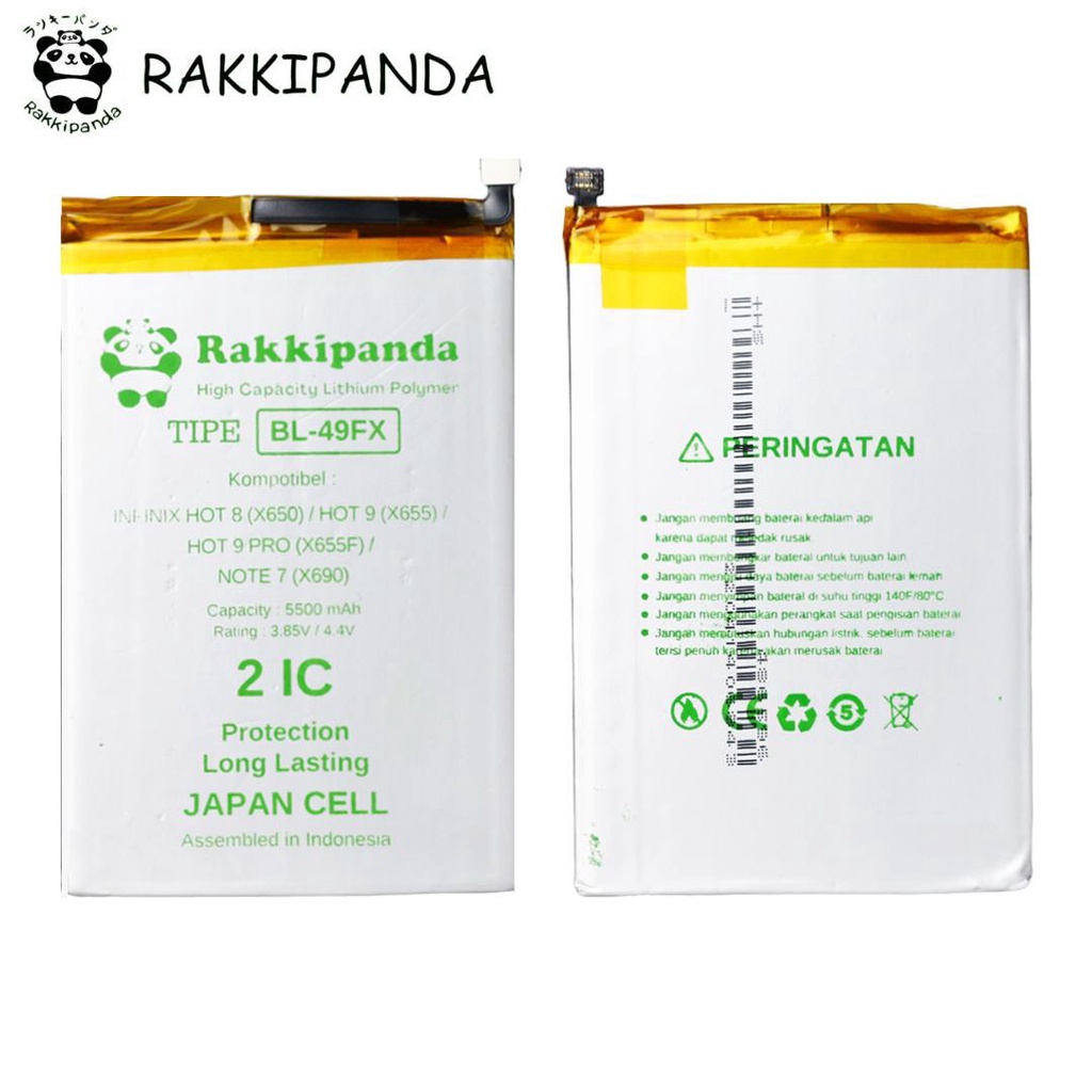 R/K- RakkiPanda - BL-49FX BL49FX Hot 8 X650 / Hot 9 X655 / Hot 9 Pro X655F / Note 7 X690 / Smart 5 X657 Batre Batrai Baterai