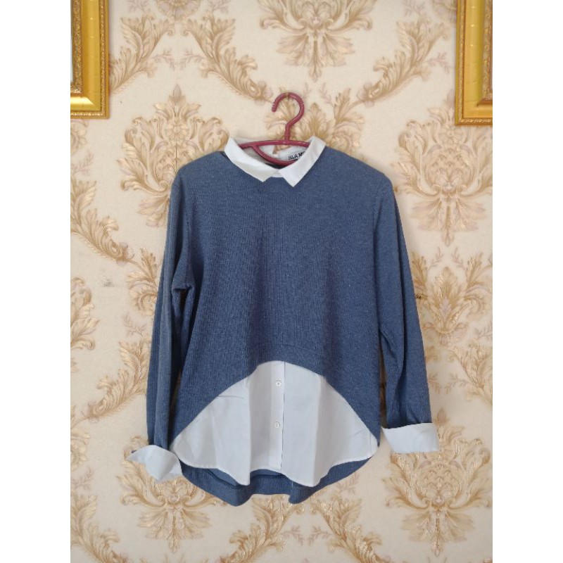 kemeja knit isla mode