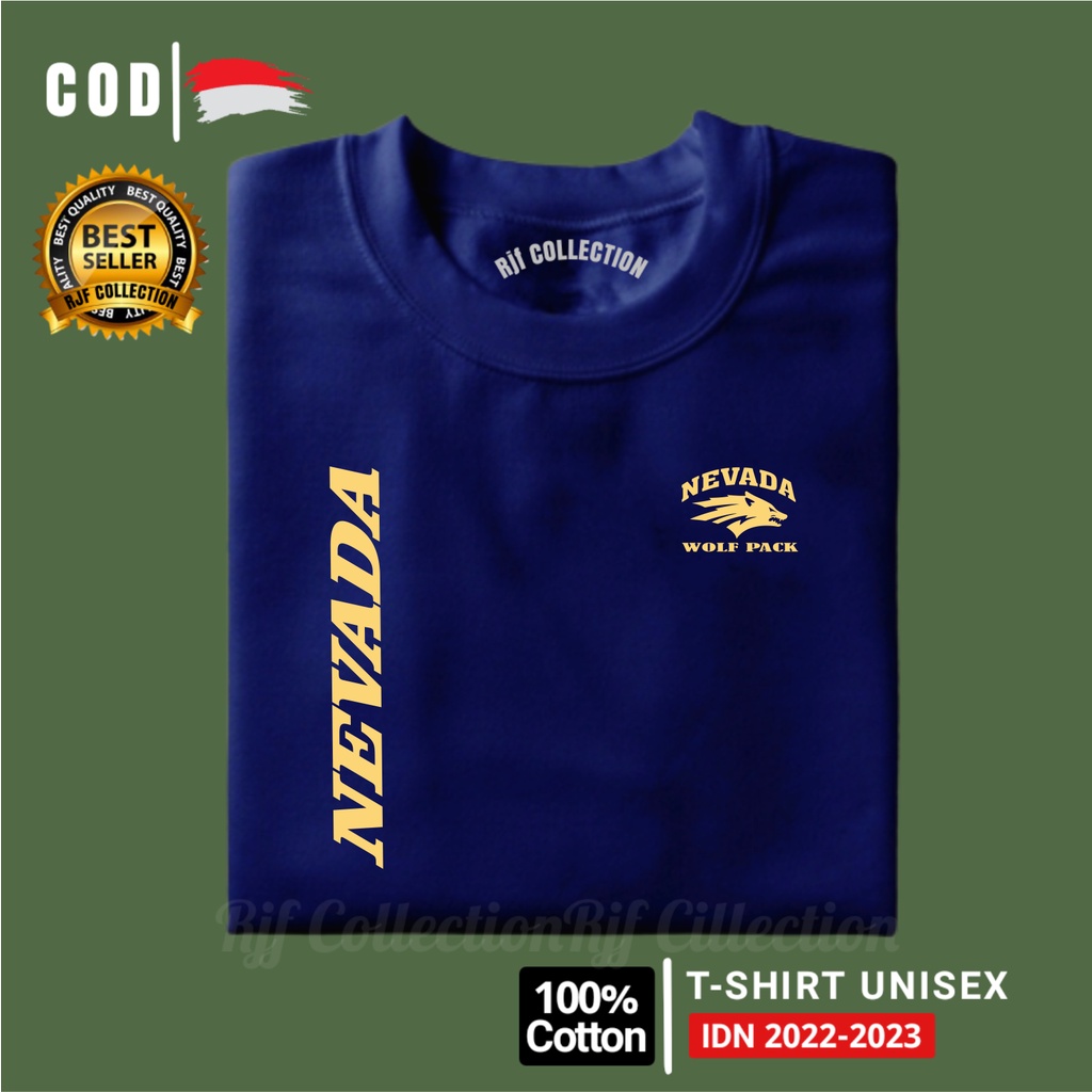 Baju Lengan Pendek T-shirt Kaos Pria Dan Wanita Dewasa - Kaos Distro NEVADA Kiri Kanan Premium Gold 