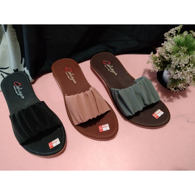 Sandal Teplek Wanita/ Sandal Flat/Sandal karet mentah/ Sandal Tasik