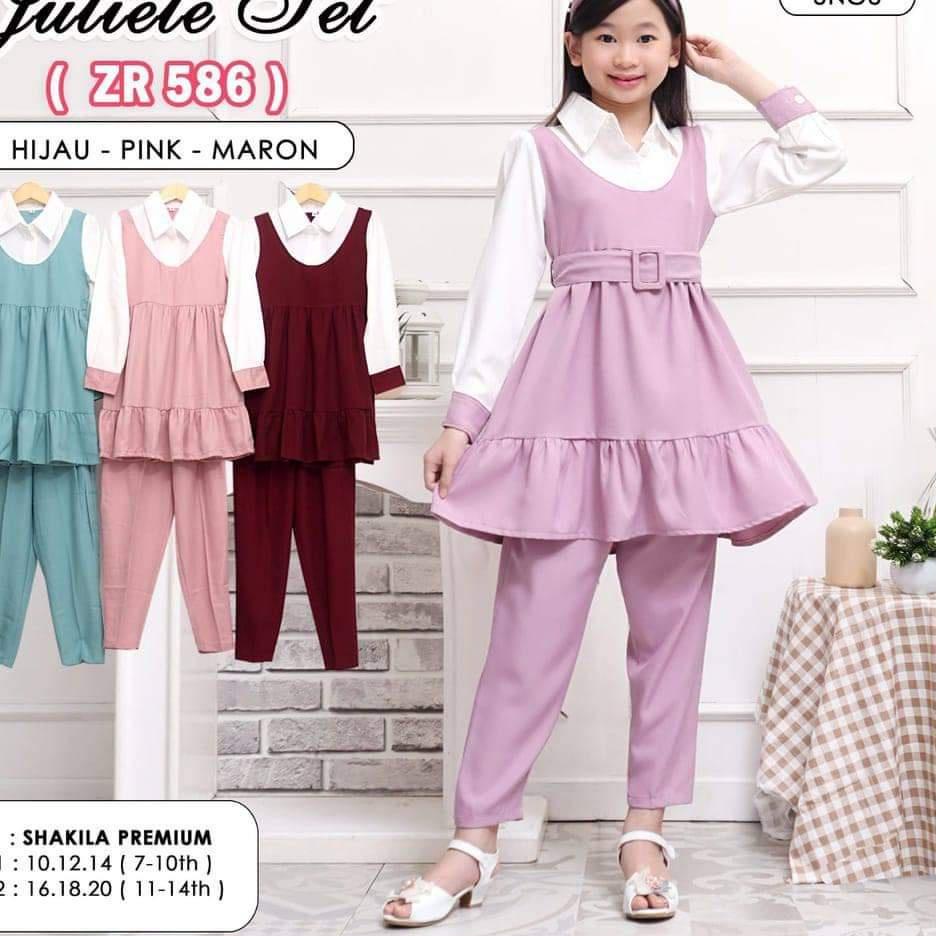N9Z SETELAN ANAK PEREMPUAN TANGGUNG / BUSANA MUSLIM ANAK TANGGUNG /SETCEL ANAK TANGGUNG / ONESET ANA