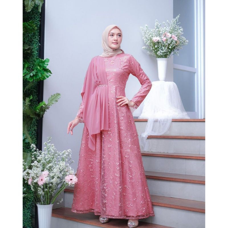 BAJU LEBARAN / DRESS BROKAT / GAUN BROKAT / KEBAYA BROKAT / GAMIS TERBARU / DRESS TERBARU