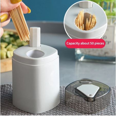 (RS)Tempat Tusuk Gigi Otomatis Toothpick Holder Automatic Wadah Peyimpanan Kotak Dispenser Pencet Tombol