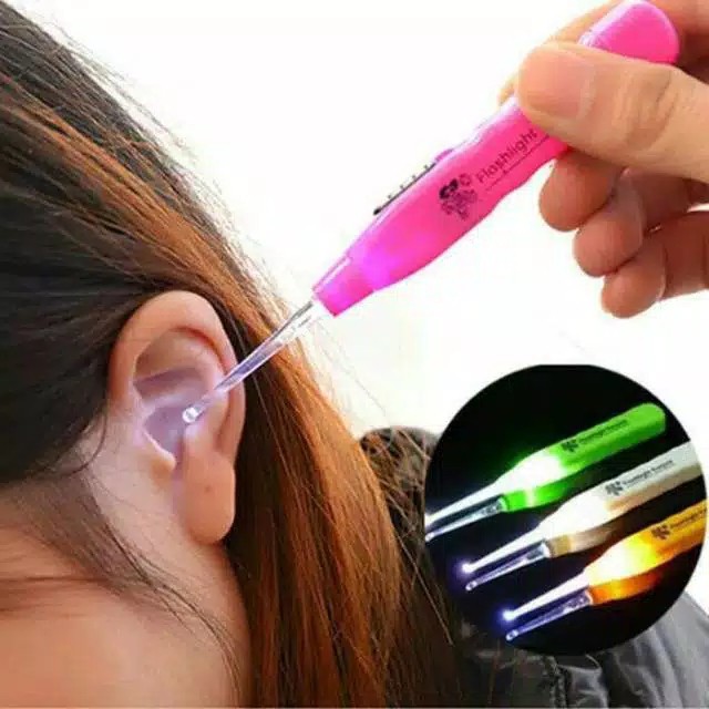 Korek kuping LED - pembersih telinga dengan lampu - earpicks - ear pick - korek kuping bayi anak