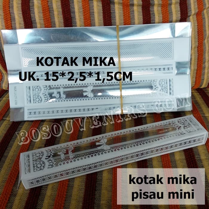 

isi100 Kotak Mika souvenir uk 15x2,5x1,5cm | kotak souvenir pisau mini