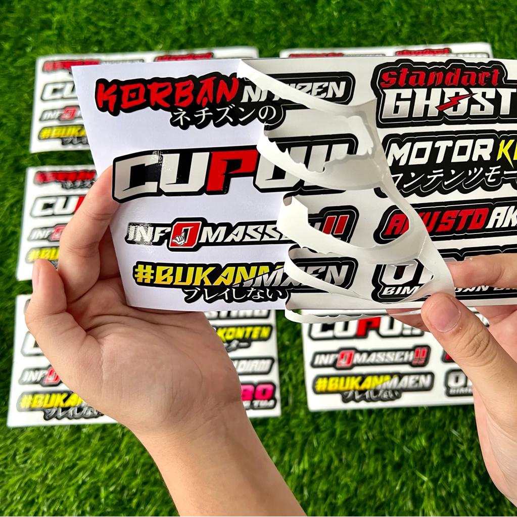 Stiker Print Cut Stiker Motor Variasi Stiker Racing