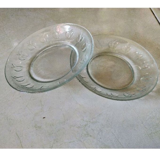 Lepek Kaca Bening Motif Apel (free bubblewrap)