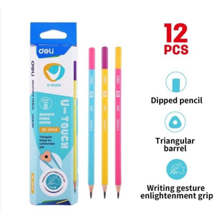 

EU53100 Deli Graphite Pencil 2B (12pcs)