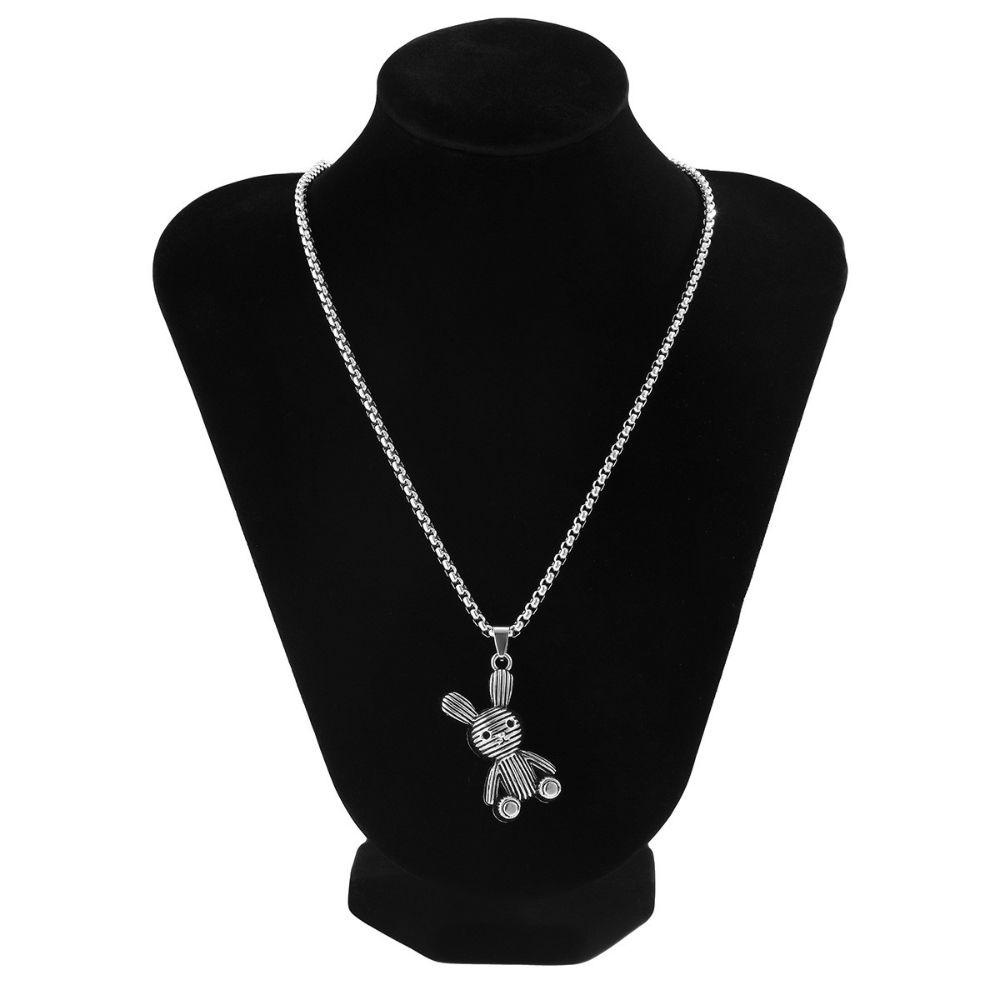 Needway Liontin Kalung Beruang Lucu Rapper Rabbit Neck Charms Gothic Necklace