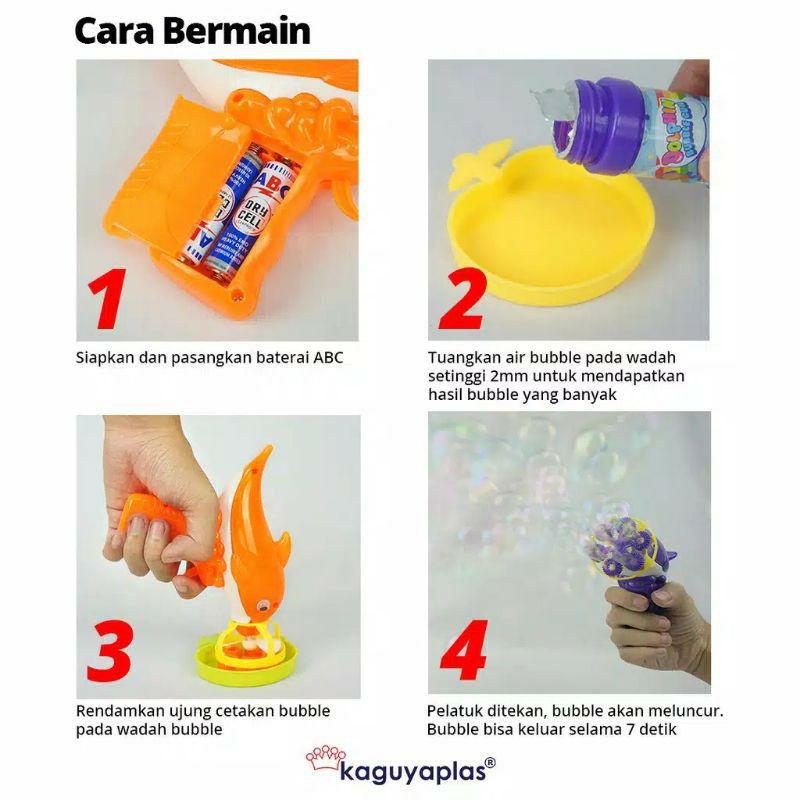 ( 6 mata ) Bubble Gun Balon Gelembung Sabun Dolphin Mainan Anak / bubble dolphin gun