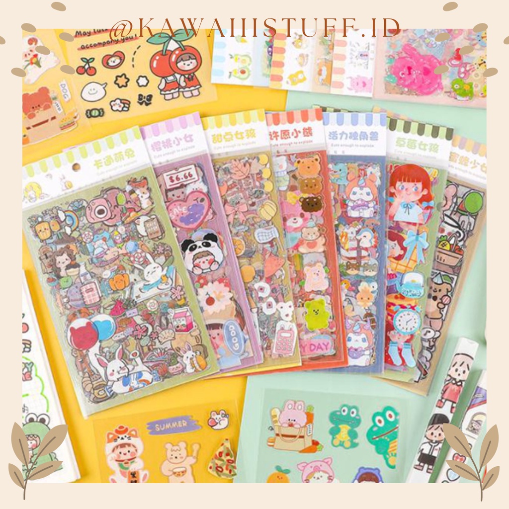 

[KAWAIIISTUFF.ID] 1 Pcs Cute Cartoon Food Stickers (Random)