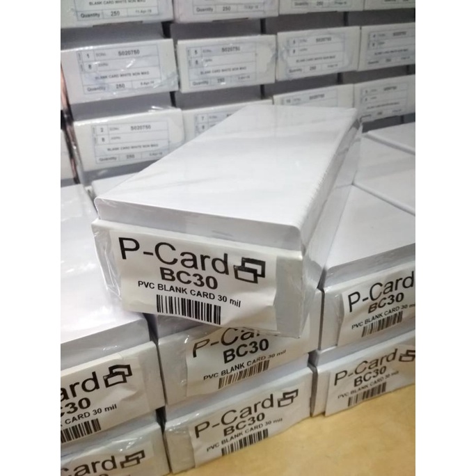 

Kartu Pvc Blank Card P-Card Bc30 | Bc 30 Mil Id Card Polos Isi 250 Pcs