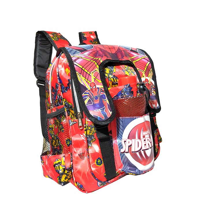 Tas Ransel anak Laki-laki Sekolah TK / SD karakter SPIDERMAN TERMURAH FREE BOTOL !!