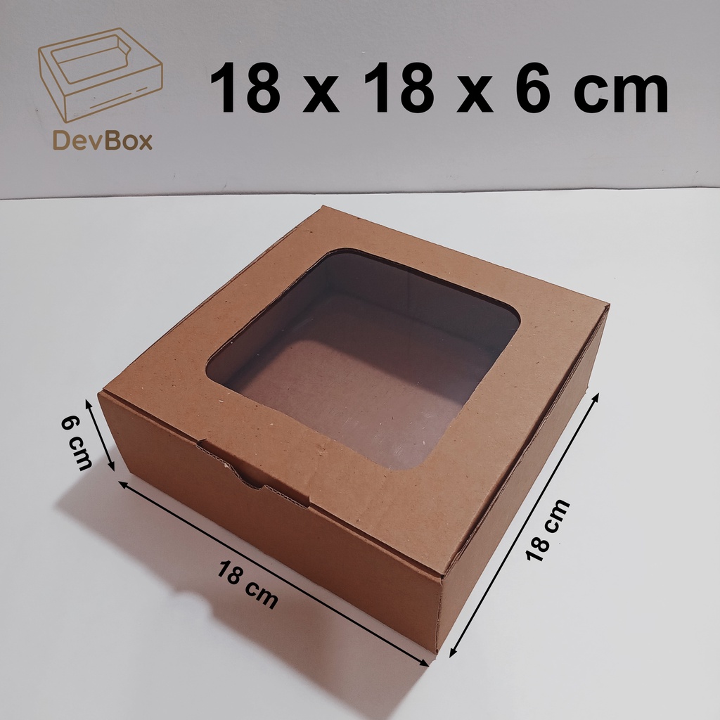 

Kardus Mika 18 x 18 x 6 cm ... Model diecut, Untuk Hampers / Cake Box / Kardus Kue / Gift Box