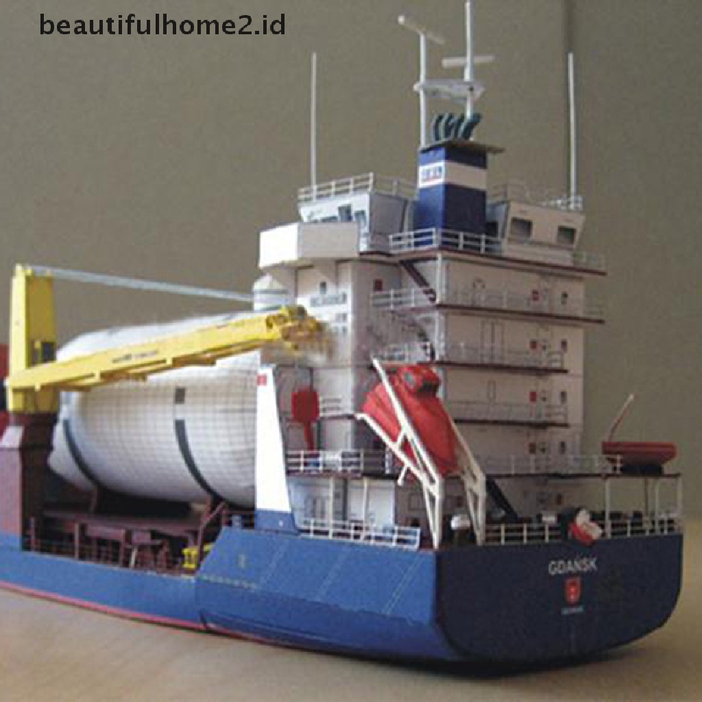 [beautifulhome2.id] 1:400 Gdansk Cargo Ship DIY Handcraft 3D Paper Card Model Sets ID